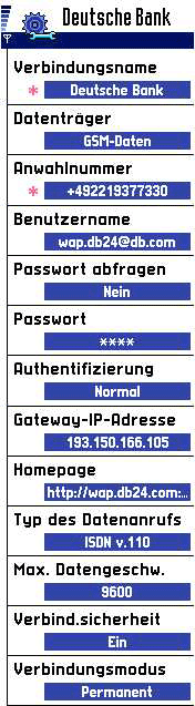 Einstellungen Zugangspunkt